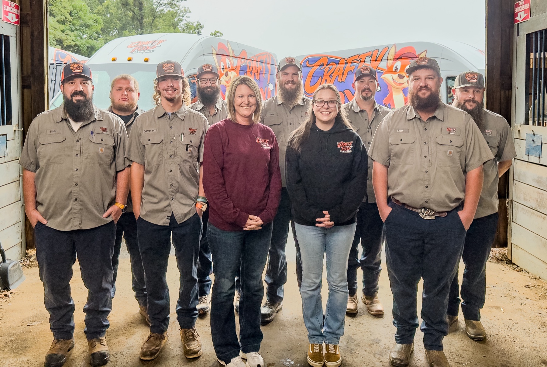 Crafty Fox Plumbing team at headquarters